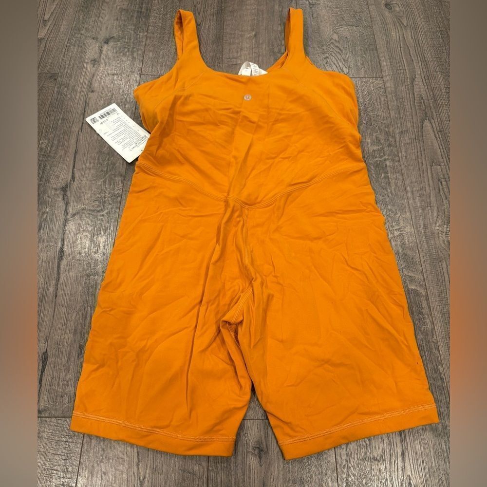 lululemon Align Bodysuit Autumn Orange romper - Picture 3 of 6